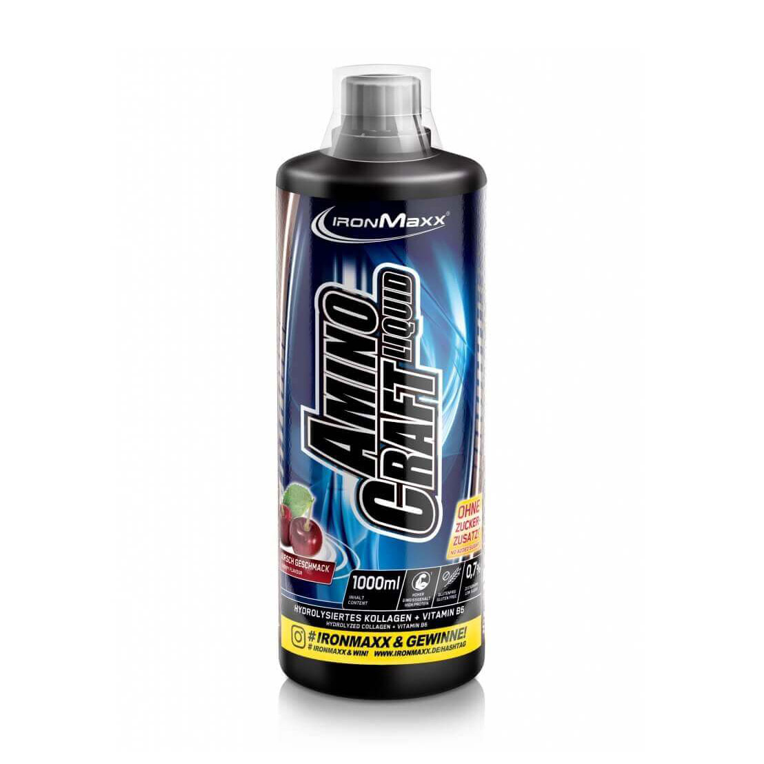 Амінокислоти IronMaxx AminoCraft Liquid Вишня, в рідині, 1 л